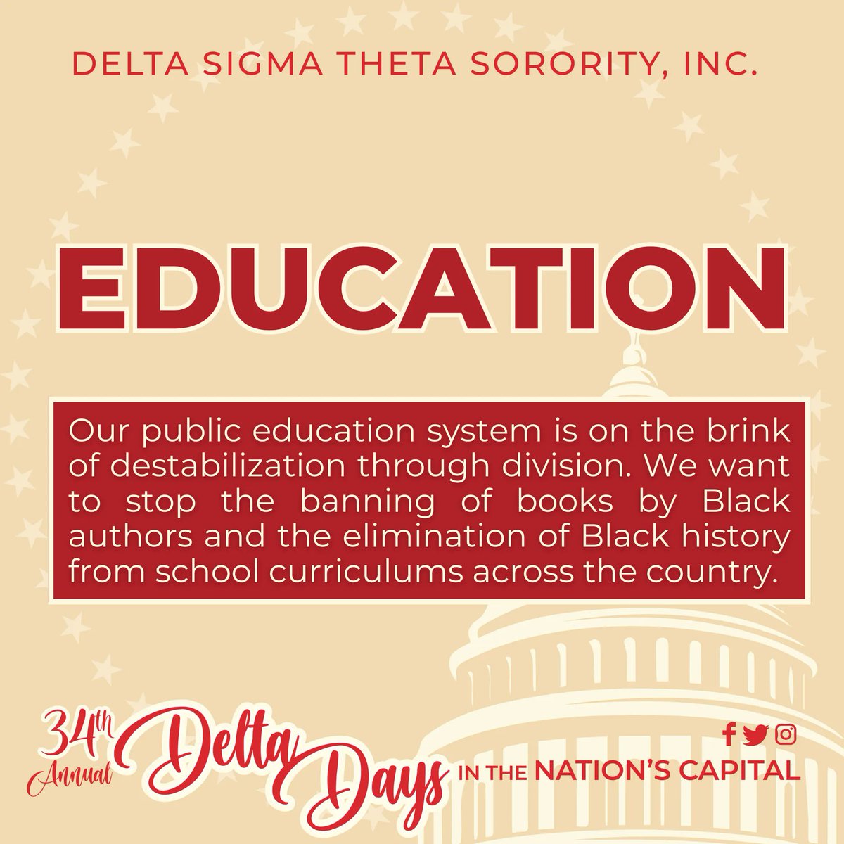 Our public education system is on the brink of destabilization through division.  We want to stop the banning of books by Black authors and the elimination of Black history from school curriculums across the country.