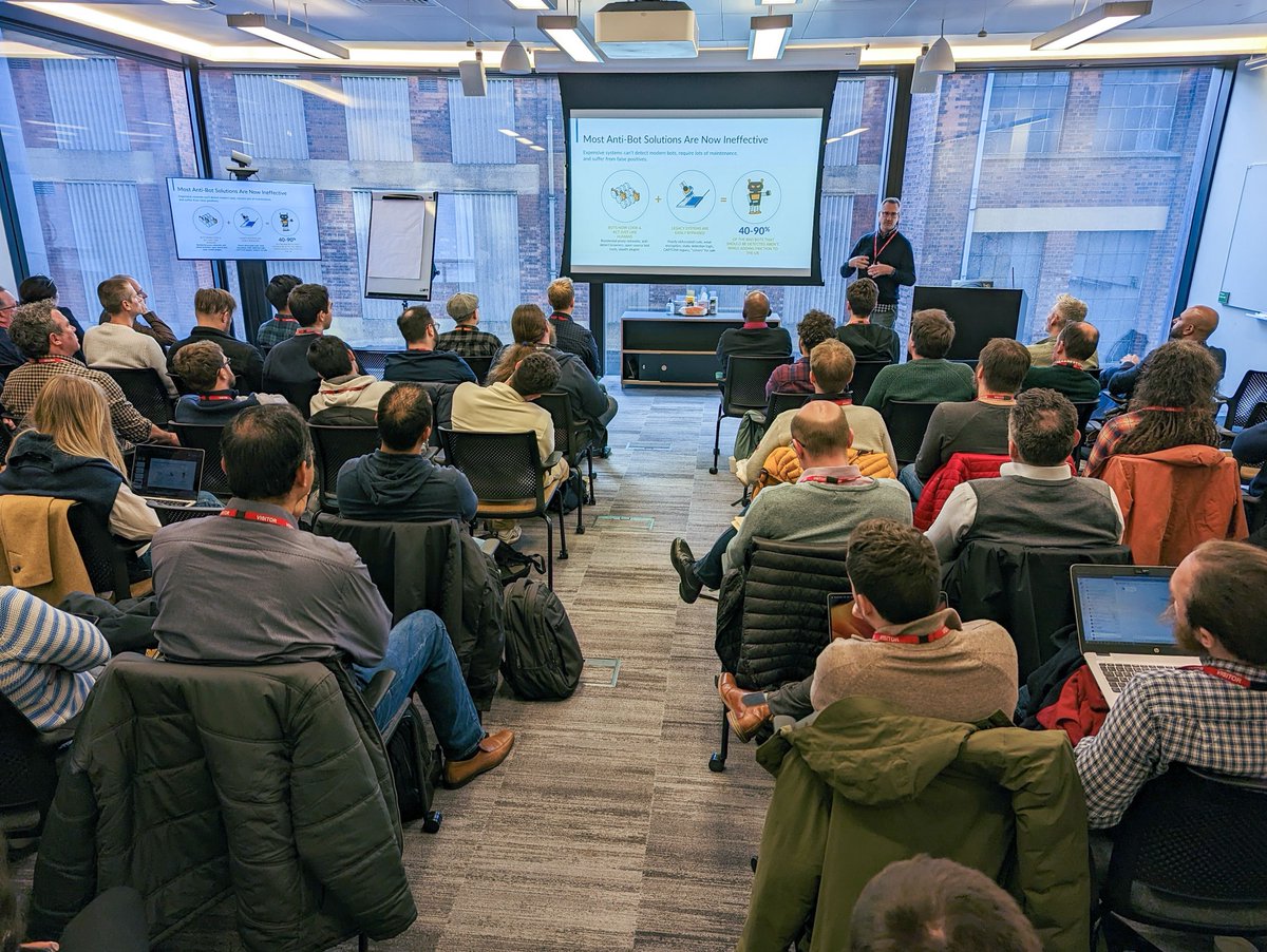 kasada_io's tweet photo. Yesterday, we spoke at the #AWS Perimeter Security Roadshow to share what security protocols should be in place to prevent #automatedfraud, including #ATO and credit card testing.
Thank you @awscloud for having us and Mike Romans for a killer presentation!
#AWSRoadshow #bots https://t.co/3jjuKqO0Mw