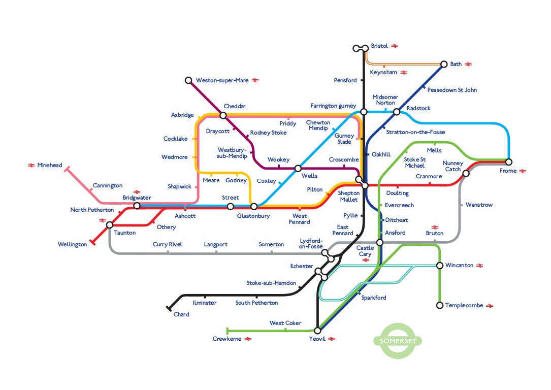 Rail to Trail (@rail2trail) on Twitter photo A great bit of art by <a href="/benhcreative/">Ben Hewitt</a> displaying the #Somerset area as if it was connected by a London Underground type system.
At Rail to Trail, we aim to make this somewhat of a reality by creating multi-user #activetravel routes in the Somerset area. <a href="/SomersetLive/">Somerset Live</a> A great bit of art by <a href="/benhcreative/">Ben Hewitt</a> displaying the #Somerset area as if it was connected by a London Underground type system.
At Rail to Trail, we aim to make this somewhat of a reality by creating multi-user #activetravel routes in the Somerset area. <a href="/SomersetLive/">Somerset Live</a>