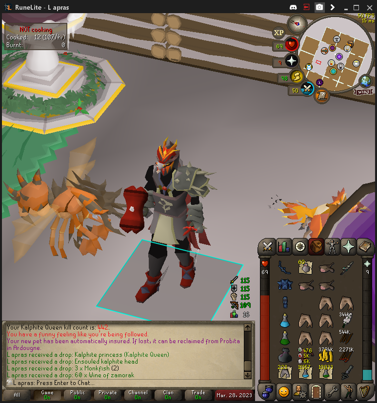 UIM_Lapras's tweet photo. Pet #15 - Kalphite Princess! https://t.co/6DuJFOukYE