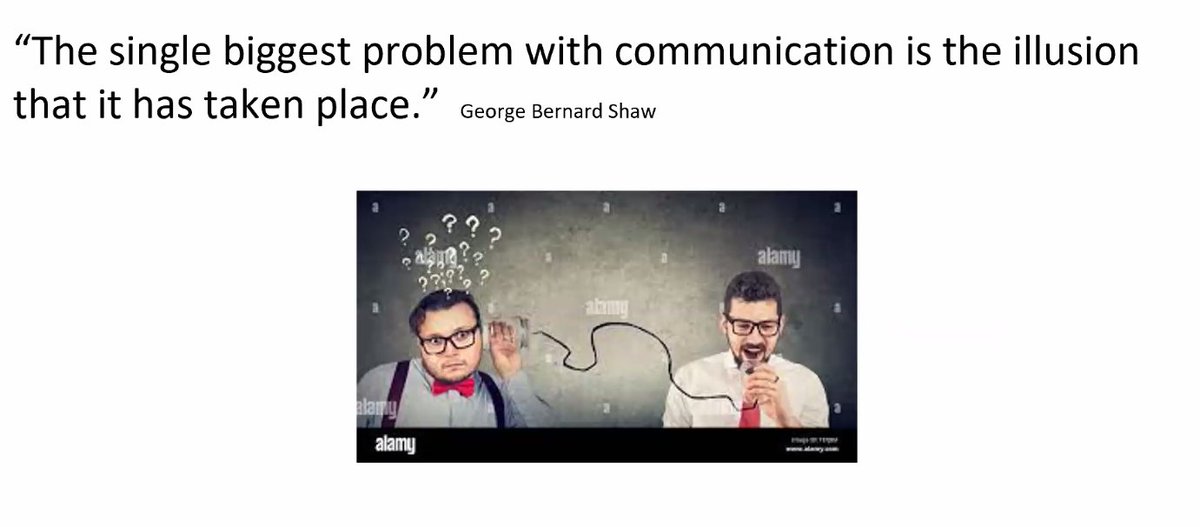 DavidKaplanMD's tweet photo. Poor communication is a big risk in transitions in care
"The single biggest problem with communication is the illusion that it has taken place.”
Dr. Kevin Workentin in the name of George Bernard Shaw at #QualityRounds https://t.co/0MnJ2u8ADP