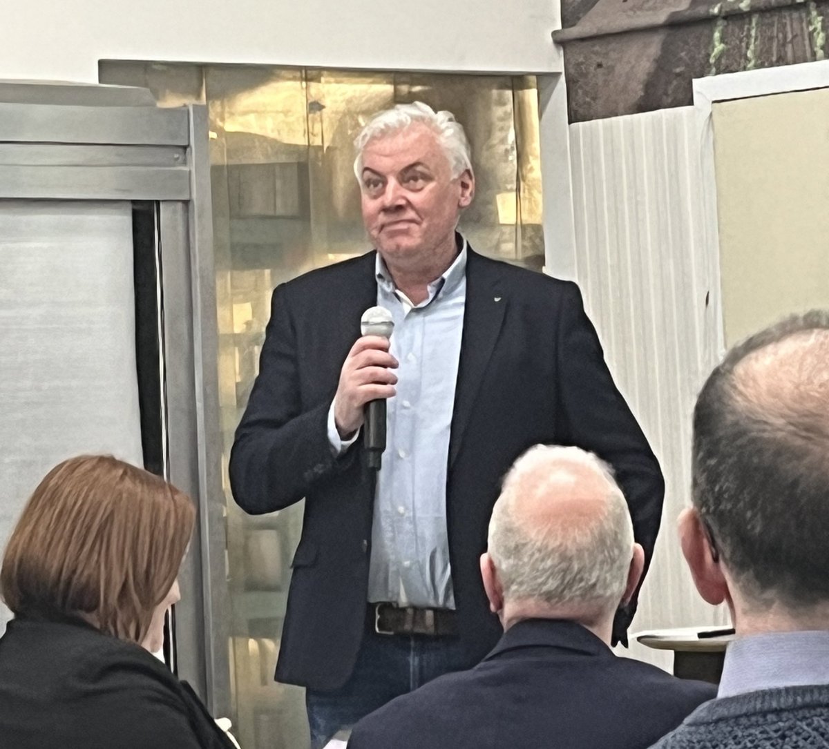 Ballymun4biz's tweet photo. The main man Maurice from @buddysmarket telling his amazing story of how his father started the business. #b4bconnect #buddysfarmersmarket https://t.co/5zMiRJCdnF