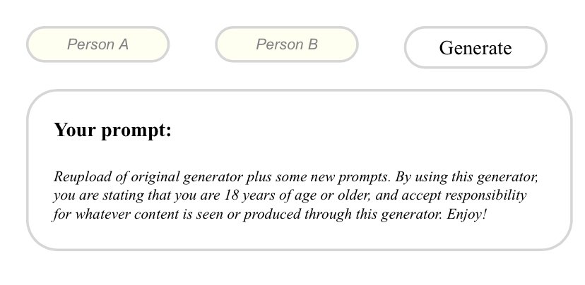 OFTHEASS's tweet image. //Stolen!

♡ this tweet to get a random prompt! afterwards you can dm me and we can play it