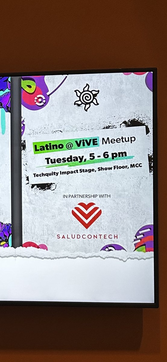 Exited to co-host @SaludConTech’s #Latino @theviveevent today at the Techquity stage 5-6pm. See you there! @djtlmd  #vive2023 #techquity #digitalhealthequity #saludcontech #lche  #medstudents #premeds #doctors. Can make it? No worries, we’ll be in IG live!!