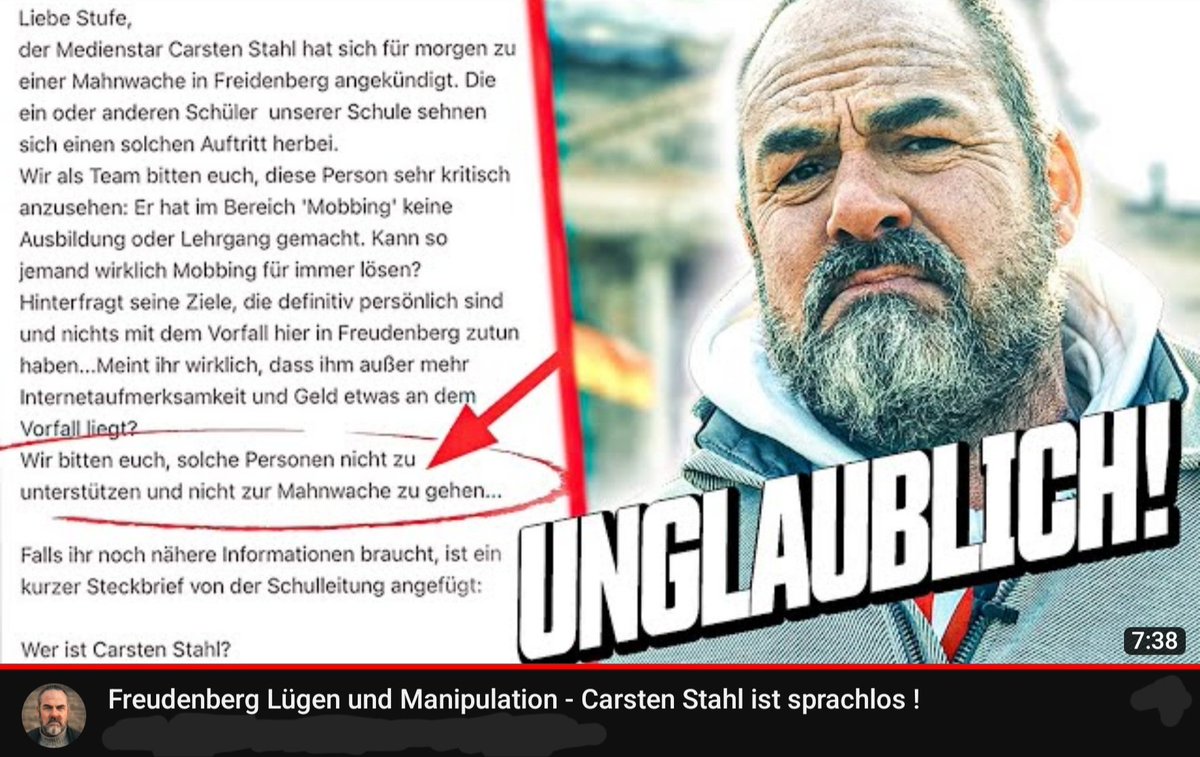 Carsten_Stahl_1's tweet photo. UNGLAUBLICH - Wie weit man geht um das Versagen totzuschweigen !!!
Der Link zum Video: https://t.co/3RFtZdSq4v https://t.co/vxARHHSPAO