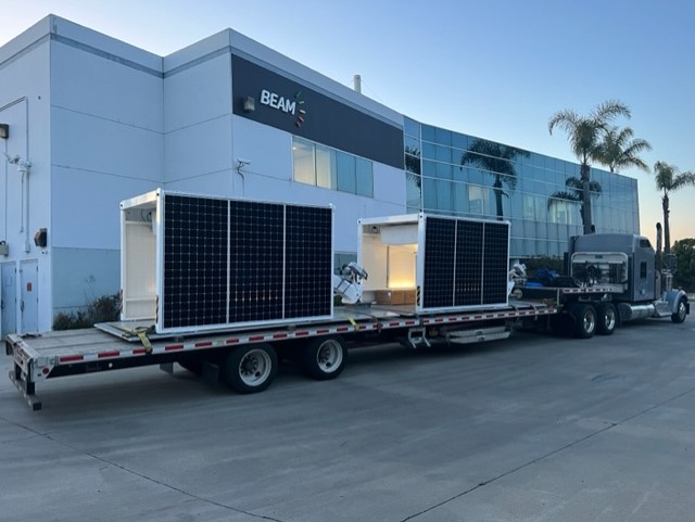 BeamForAll's tweet photo. The Beam Team loaded out six of these trucks today. The driver of this one is getting some sleep before a zero-dark-thirty departure to deliver Driving on Sunshine to the US Army.
#BeamGlobal #BeamForAll #DriveOnSunshine #CleanMobility #USArmy $BEEM https://t.co/QNiMpe7i9X
