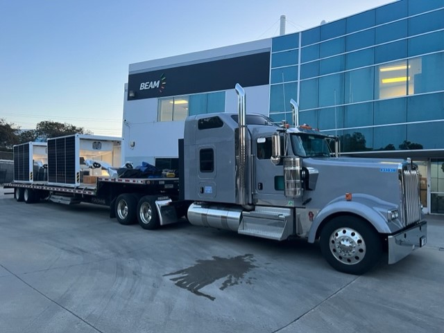 BeamForAll's tweet photo. The Beam Team loaded out six of these trucks today. The driver of this one is getting some sleep before a zero-dark-thirty departure to deliver Driving on Sunshine to the US Army.
#BeamGlobal #BeamForAll #DriveOnSunshine #CleanMobility #USArmy $BEEM https://t.co/QNiMpe7i9X