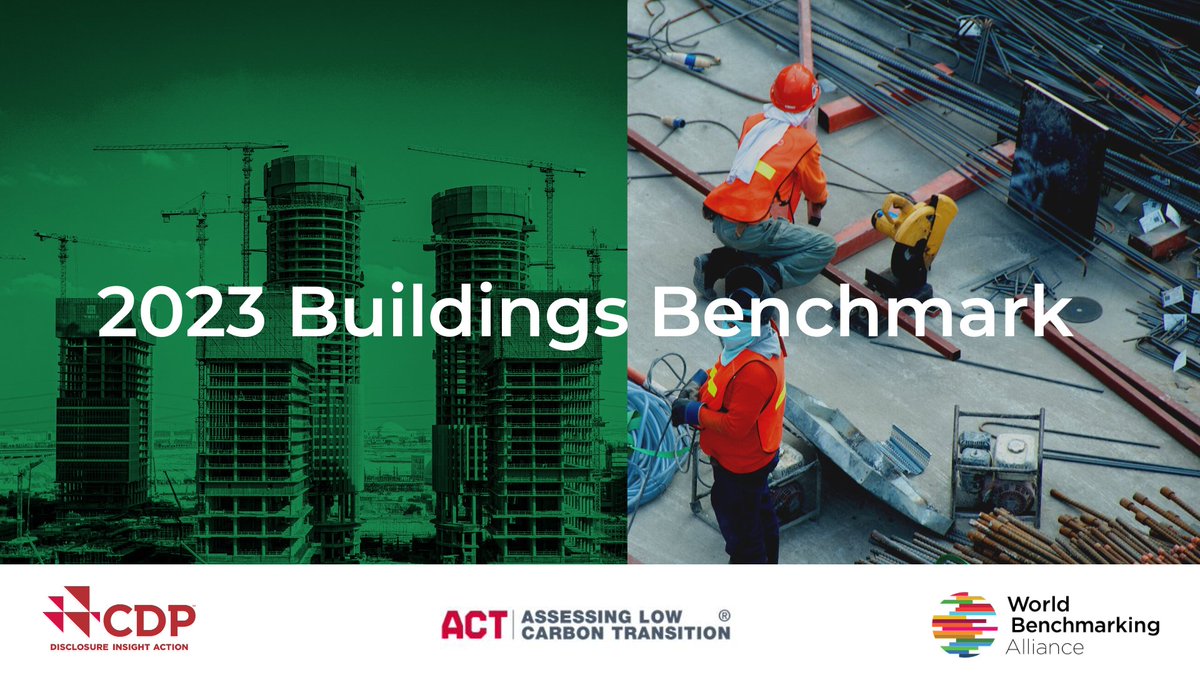 Tomorrow, we will launch our first-ever #BuildingsBenchmark, which assesses 50 influential companies on their low carbon footprint targets, a critical step towards promoting sustainable business practices in the #buildingssector. 1/6