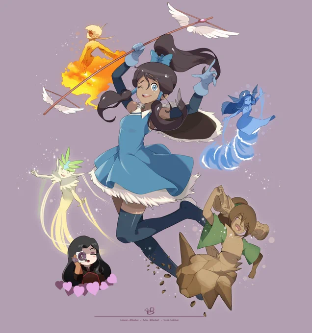 Magical March day 15: Element!  Magical Girl Korra  