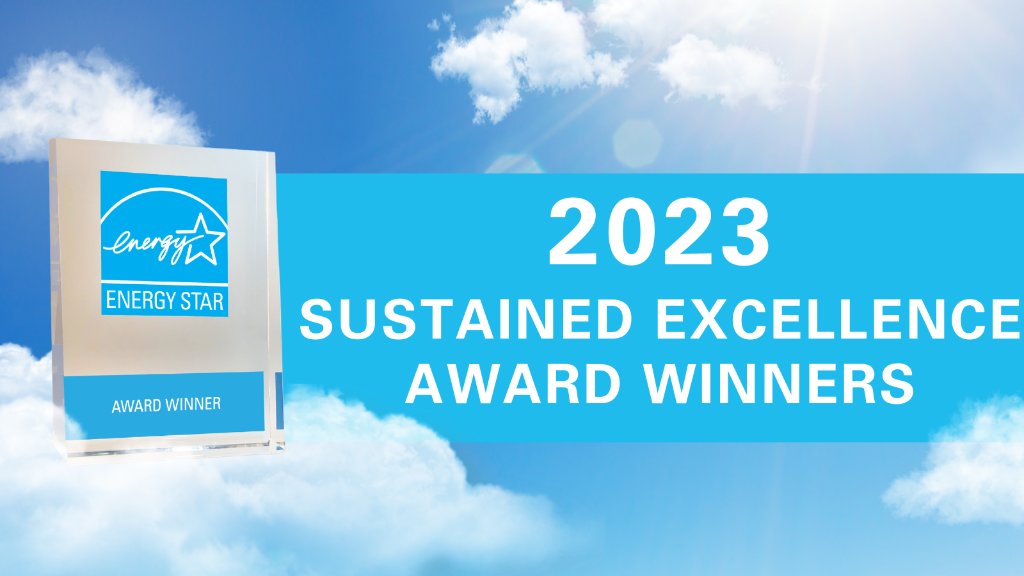 ENERGYSTAR's tweet image. ENERGY STAR Sustained Excellence Award winners have gone above and beyond, year after year. They define new market standards of excellence in emissions reductions and energy savings potential.