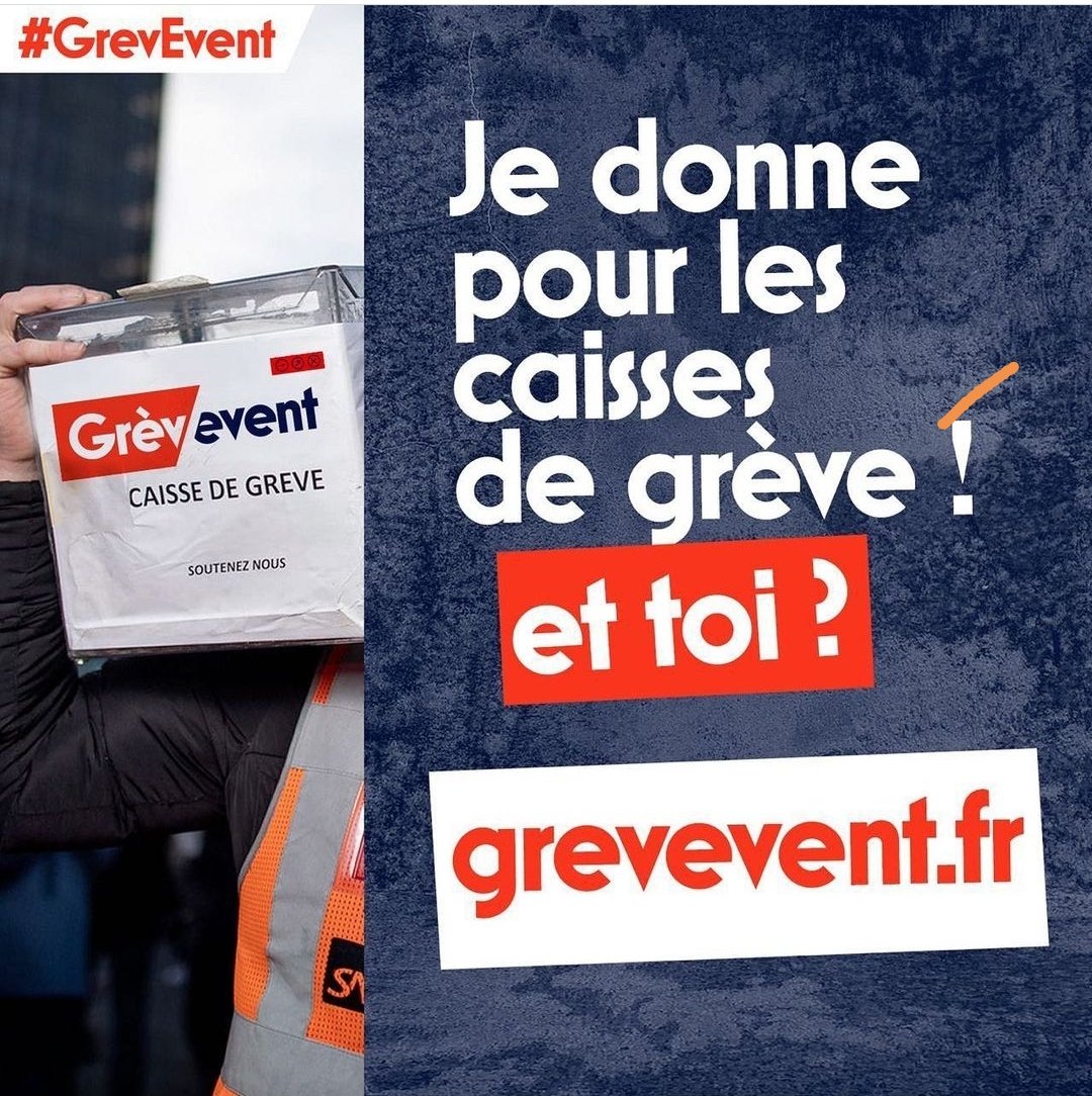 SebRome's tweet photo. 👋 Chaque action sert le mouvement social contre la #ReformeDesRetaites !

Si vos moyens vous le permettent, vous pouvez contribuer à la caisse de grève, sur https://t.co/9py0FQ3il7

#GrevEvent https://t.co/JYudIoTOf2