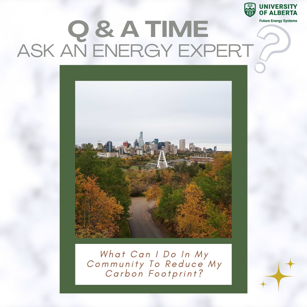 Have a burning question about energy? This question was submitted by a community member: what can I do in my community to reduce my carbon footprint? Check out the response of @neelakshijoshi @ualbertaScience youtu.be/ji0-OOeu8R4 @TELUS_Spark @ScienceNorth @insideeducation