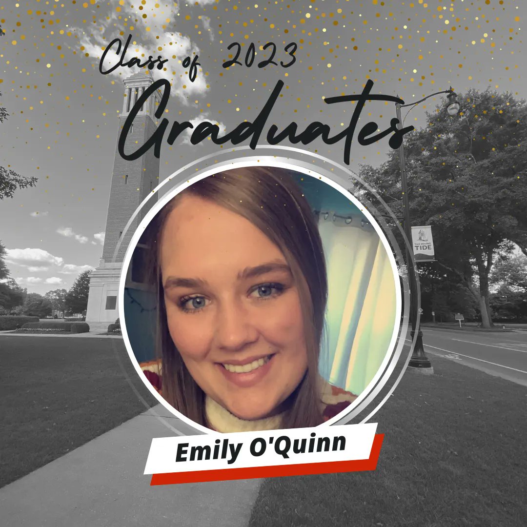 Tide4Christ's tweet photo. Congratulations 2023 Seniors!
Emily O'Quinn
Bachelors in Pyschology and Biology Minor
Graduating December 2023 https://t.co/k8g9Q9jfpF