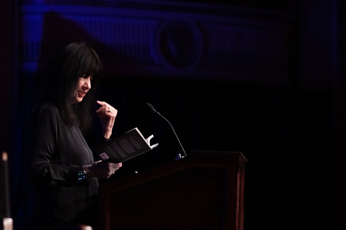 'How do you deal with the systems that are in such philosophical opposition? Maybe that's what I'm working on... maybe my assignment is to try to find a way in those oppositions, to express them.”

- @JoyHarjo, speaking in #Pittsburgh last night
