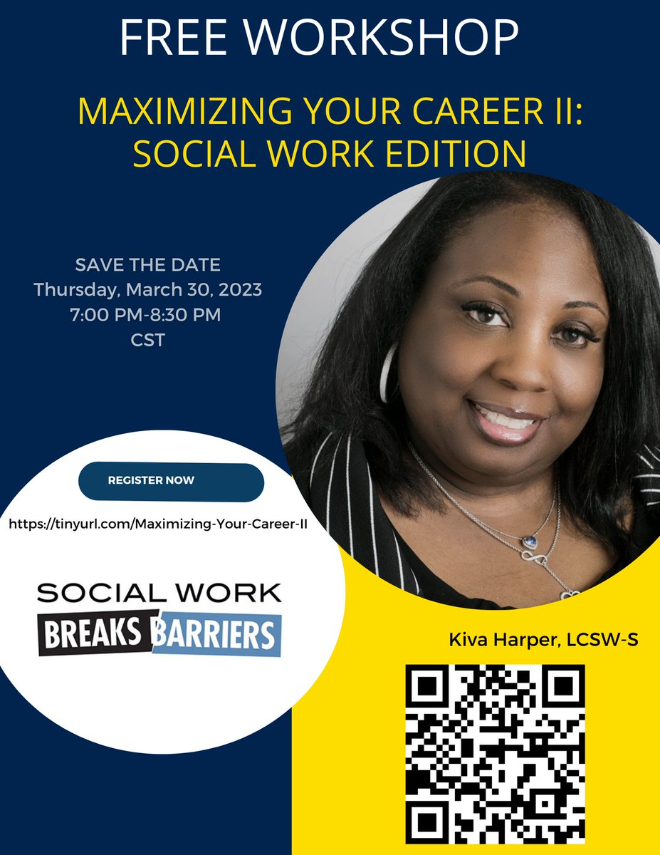 Back by popular demand! Reserve your space now!

Several of you missed my previous workshop and others have reached out asking for another. I will be hosting another FREE workshop this Thursday at 7pm for social workers. Register using the link or QR code below. Space is limited!