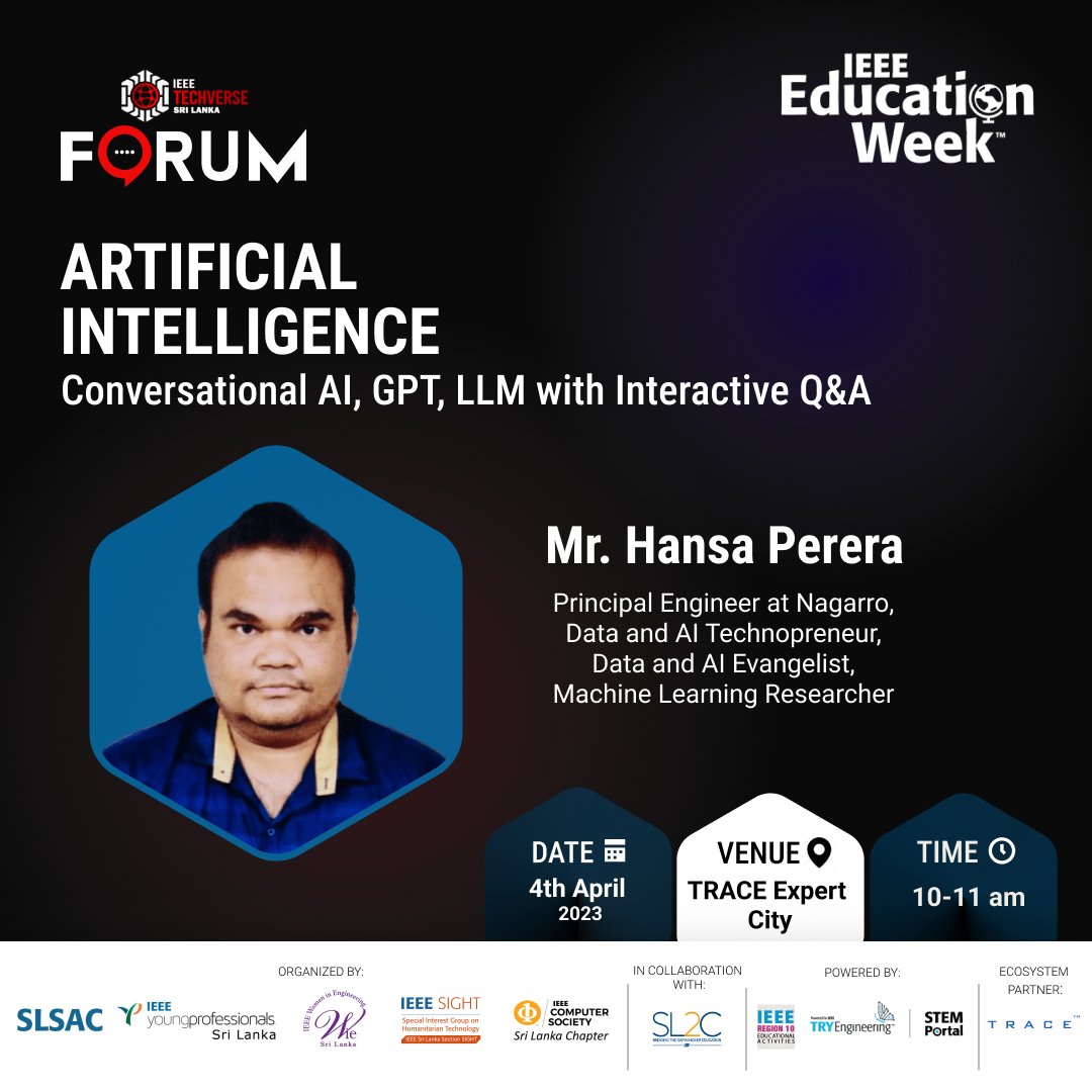 IEEEtechverse's tweet photo. "Predicting the future isn’t magic, it’s artificial intelligence." ~Dave Waters

Reserve the date for a magical experience on AI!
 
🔗 Register here: https://t.co/nFXb5kKb56
 
#ieee #techverse #ieeeslinspire #slsac #ieeeypsl #wiesl #ieeeslsight #educationforall #techforum #ai https://t.co/k5KzgjyZM3