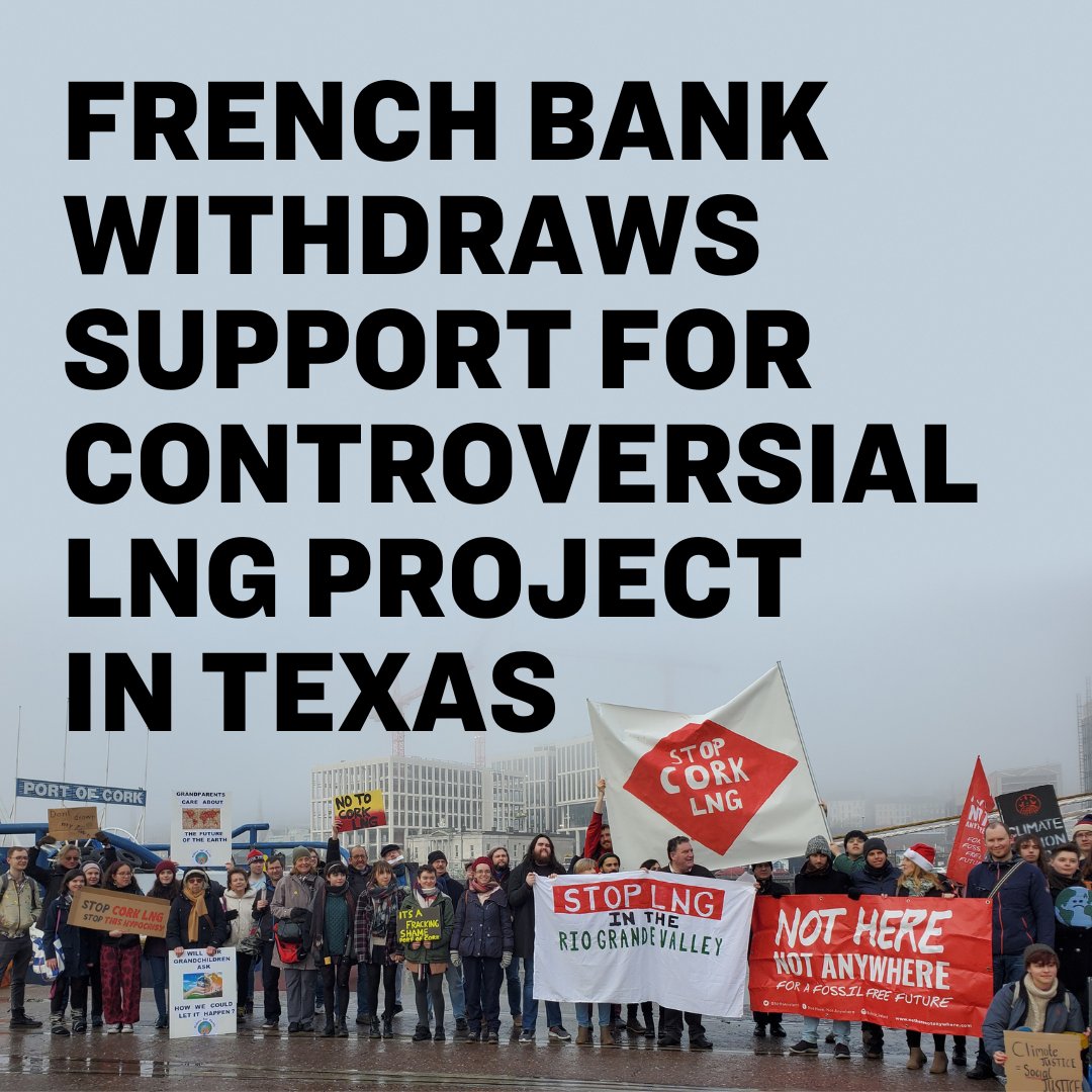 🎉HUGE WIN for climate & human rights🎉

French bank @SocieteGenerale just pulled financial support from the controversial #RioGrandeLNG project in Texas.

@SierraClub local organizers & Carrizo Comecrudo Tribe respond: sierraclub.org/press-releases… 

#NoLNGintheRGV #StopRioGrandeLNG