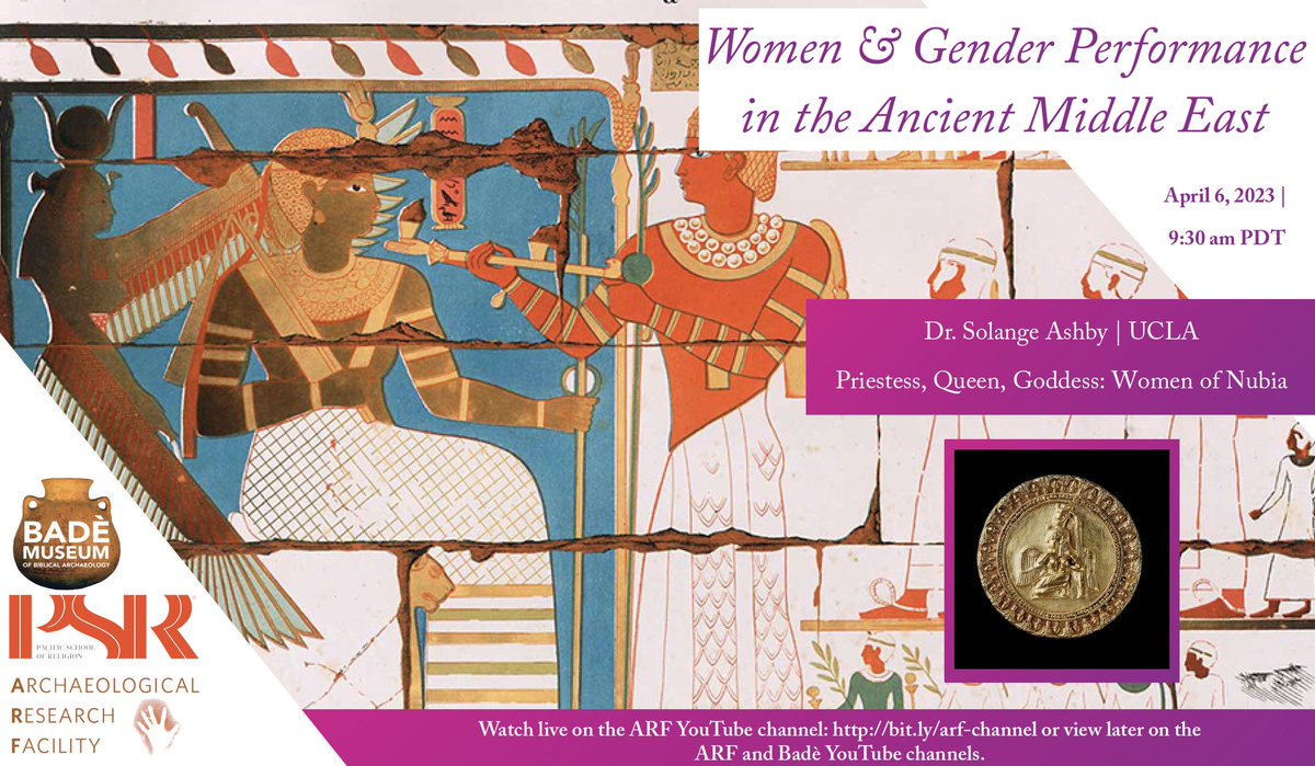 bookofbrooke's tweet photo. Join us for our next "Women & Gender Performance..."#BadeMuseum lecture (co-host
@psrberkeley + @ARF_UCB)!
Dr. Solange Ashby
“Priestess, Queen, Goddess: Women of Nubia”
April 6 @ 9:30am
https://t.co/ocxNSBSwpW https://t.co/2L0X4mxt58