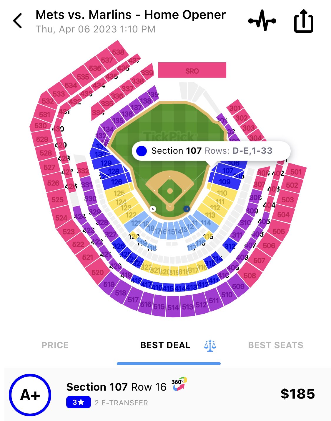 TickPick on Twitter "TonioEnElBronx espn You’re a Mets fan? Same exact tickets on TickPick