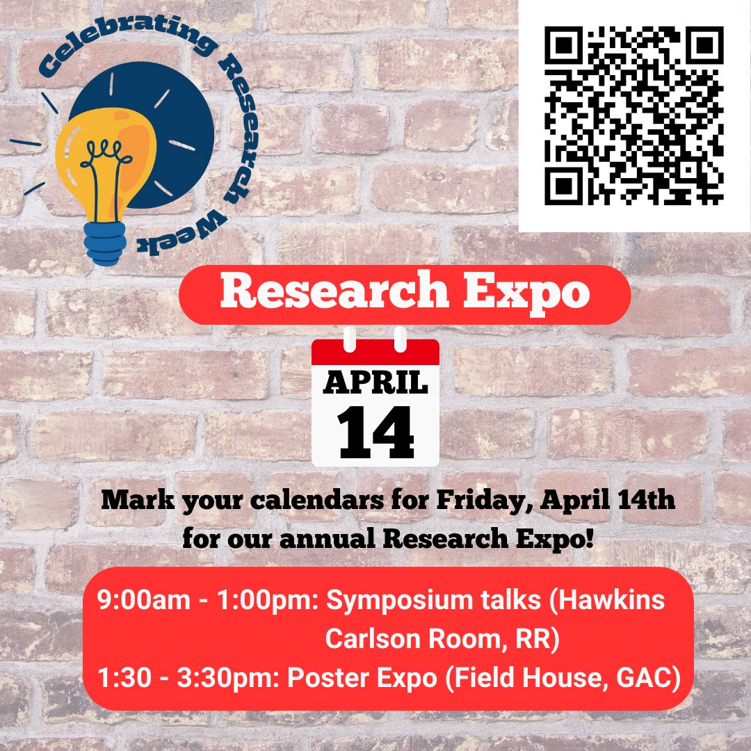 UGResearchUofR's tweet photo. Mark your calendars for Friday, April 14th, for our annual Research Expo! Support your fellow undergrads and learn about the research they've been conducting! #CelebratingResearchWeek https://t.co/V4KANu7MTb