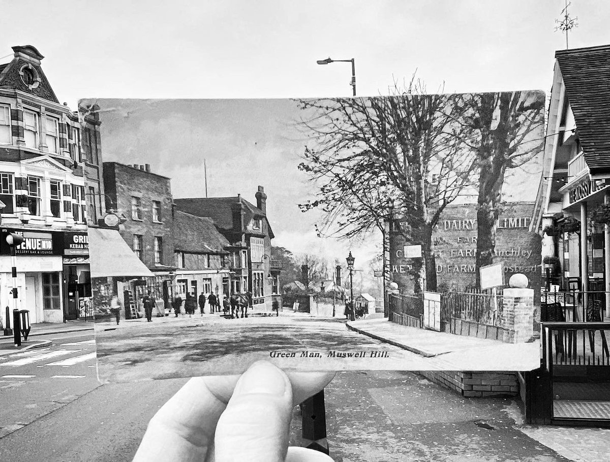 Another postcard from 1909 featuring The Green Man pub @theMHFGA #muswellhill #heritage #vintagepostcard