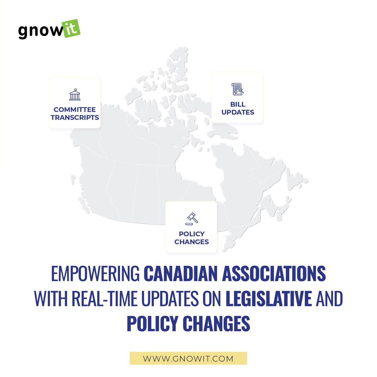 GnowitCommunity's tweet image. Stay informed about legislative changes, bill tracking, committee meetings, instant research, and real-time alerts with Gnowit. Our platform brings all of this together for your association.  #AutomatedMonitoring #LegislativeChanges #RegulatoryUpdates #Canada  #governmentbills