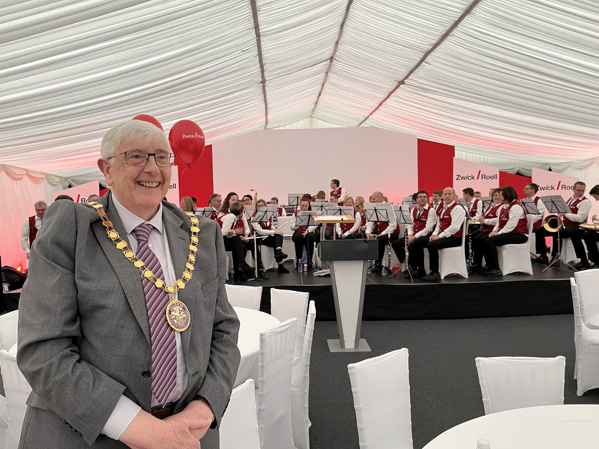 Droito's tweet photo. It was a real pleasure to attend the official opening of Zwick Roell at Worcester Six today-complete with a German Band! Great to see international businesses like this relocating to Wychavon. https://t.co/MMQjCJoAFJ