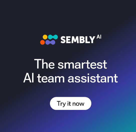 sembly_ai's tweet photo. Introducing 'Semblian', the dynamic new merger between Sembly AI's cutting-edge Intellectual Property in Business Meetings and 'ChatGPT'.
#Ask Your Semblian about your latest meeting – experience the difference for yourself 👉 https://t.co/3SSh6hmeIe
#ai #sembly #semblyai https://t.co/vNGtFx2CZg