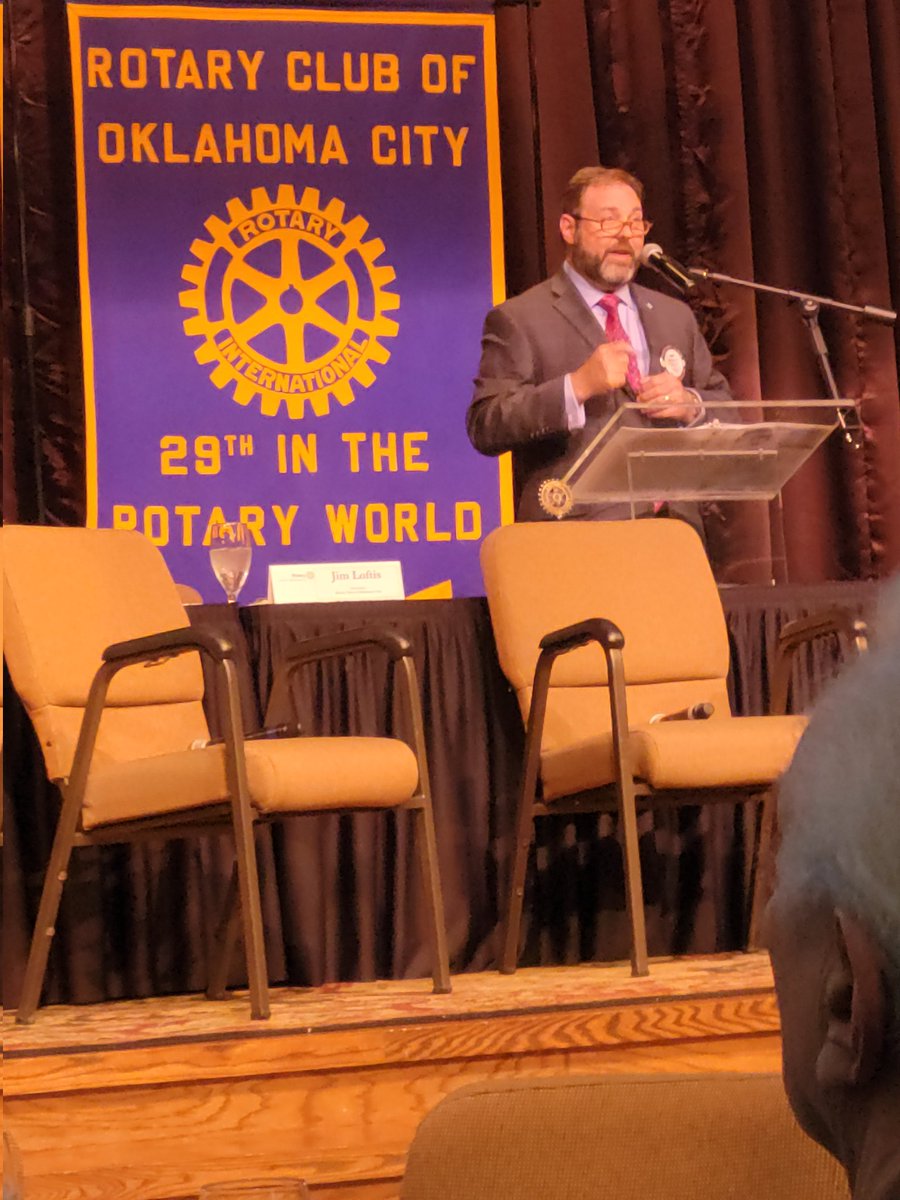 Listening to Chip Carter speak about <a href="/CristoReyOKC/">Cristo Rey OKC Catholic High School</a> <a href="/okcrotary/">Rotary Club of Oklahoma City</a>