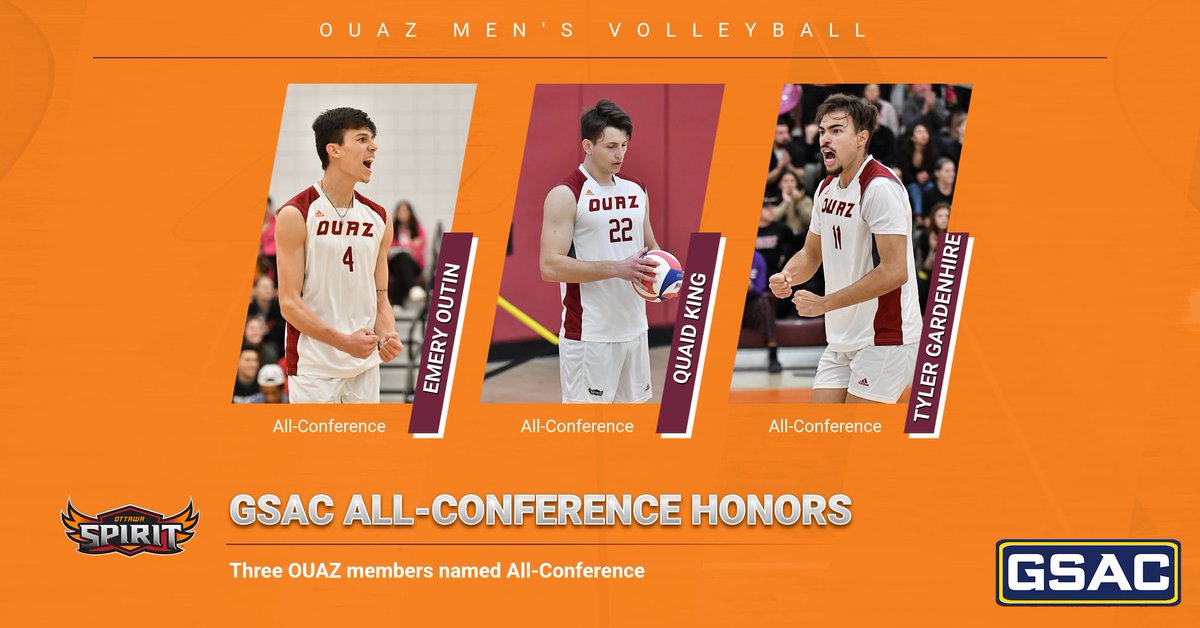 𝐀𝐋𝐋-𝐂𝐎𝐍𝐅𝐄𝐑𝐄𝐍𝐂𝐄 𝐒𝐐𝐔𝐀𝐃 Three OUAZ Spirit players were named to the @gsacsports All-Conference Team‼️ 📰 ouazspirit.com/news/2023/3/27… #WeAreOUAZ | #OUAZMVB