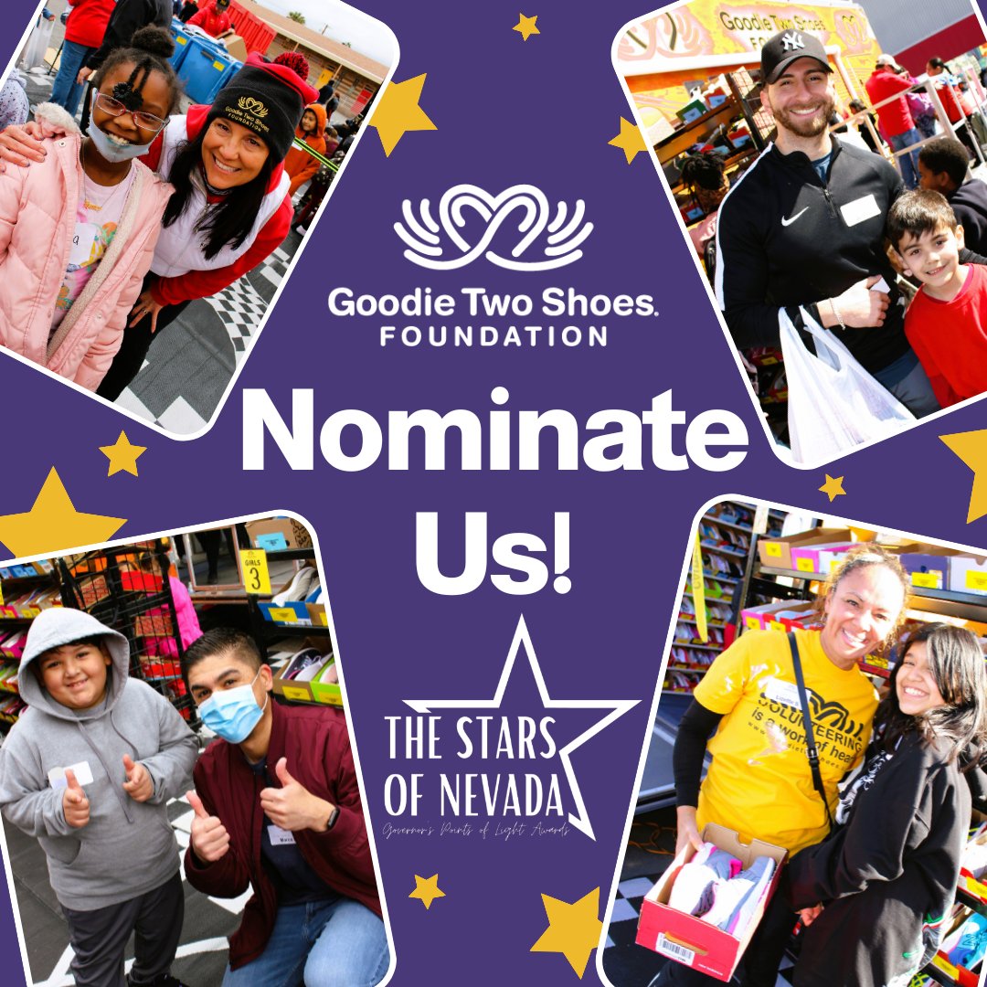 Do YOU love our volunteer program? Do you think
we’re organized and make great use of your gift of
time? Then, nominate GTSF’s Volunteer Program
for Nevada Volunteers #StarsofNevada recognition
awards! Head on over to nevadavolunteers.org to learn more!