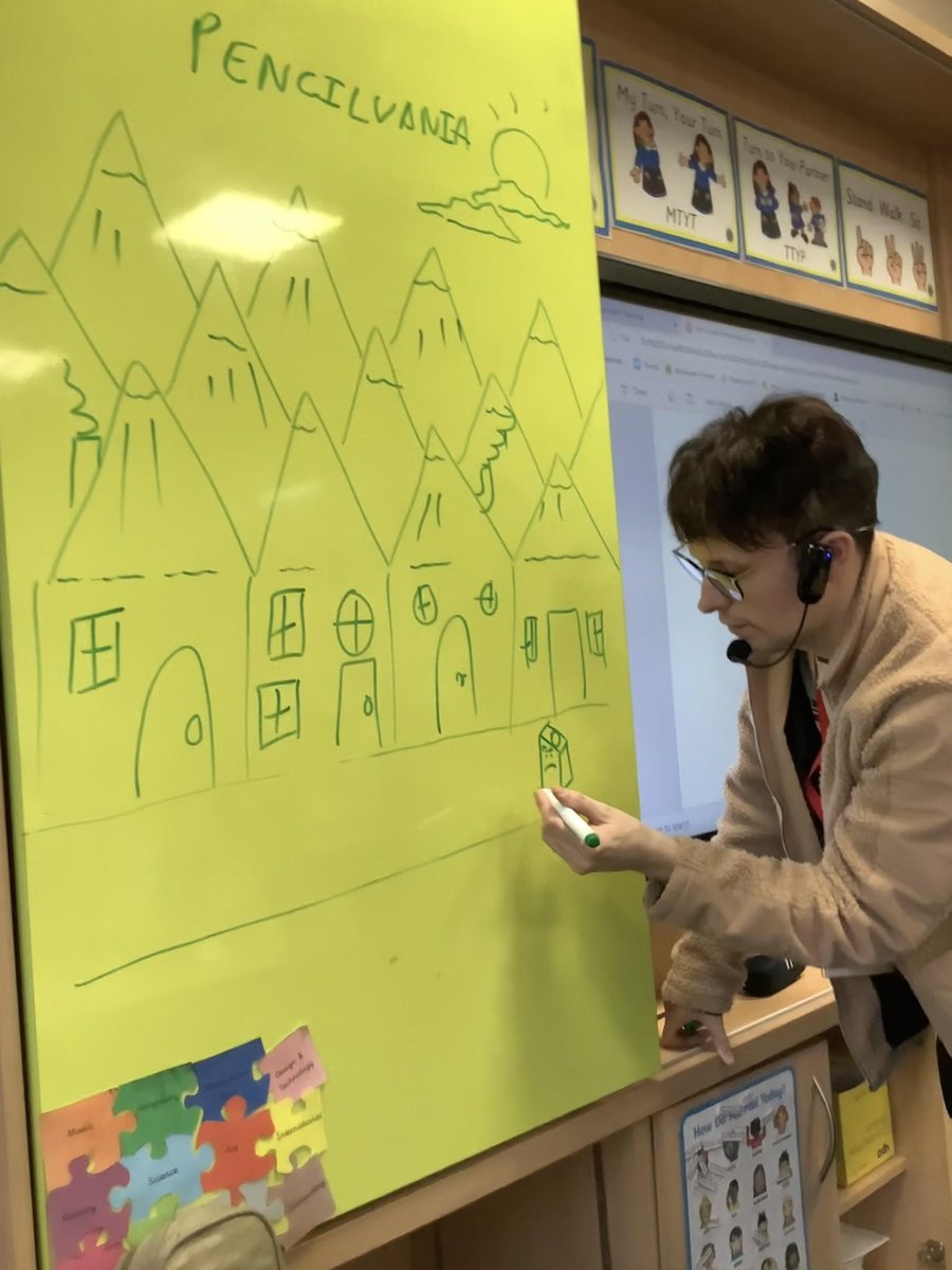 KnowsleyLanePS's tweet photo. Thank you to @sean16_writes for inspiring our Key Stage 2 pupils with your character development workshops! The children loved using personification to bring classroom objects to life!
#authorvisit #futureauthors #loveofwriting https://t.co/96gkMCwK2A
