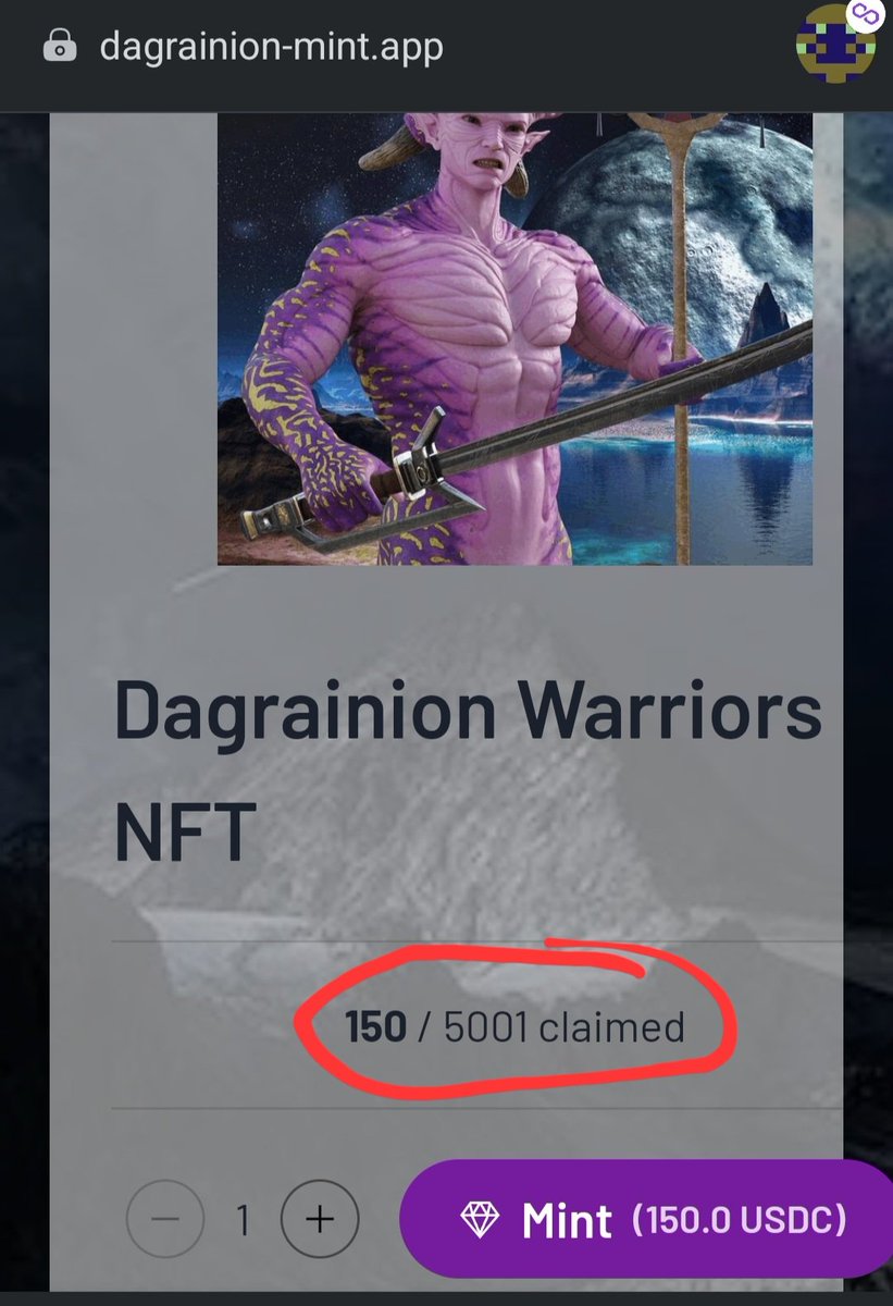 What an amazing 24 hours.
25 Warriors minted and we've now hit our 150 mint milestone. NEW mints have now hit the $150 per NFT.
This has enabled us to negotiate the purchase of a 3rd #DTM 🔥🔥 if your selling, DM us. What a month April is going to be for our holders 🥳🥳