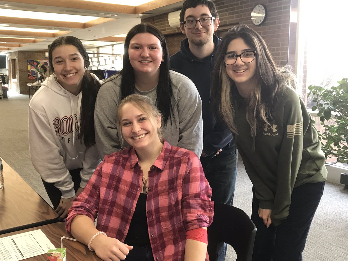 Blood Drive today! Thanks to the students and staff who donated.