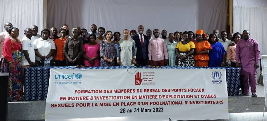Notre détermination à lutter contre les exploitations &amp; abus sexuels (EAS) &amp; l’impunité en République Centrafricaine est sans limite. Aujourd’hui, j’ai lancé la formation d’un pool des points focaux nationaux, la plupart des femmes, en matière d’investigations solides des EAS.