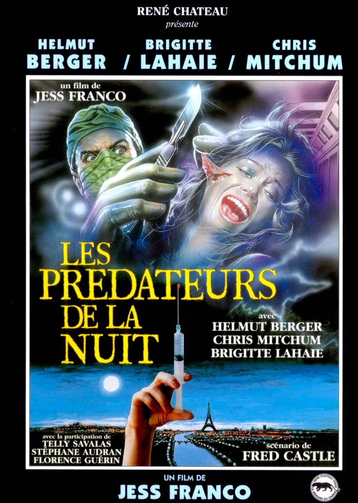 French video cover for #JessFranco's #Faceless (1987) #HelmutBerger #BrigitteLahaie #ChrisMitchum #TellySavalas #CarolineMunro