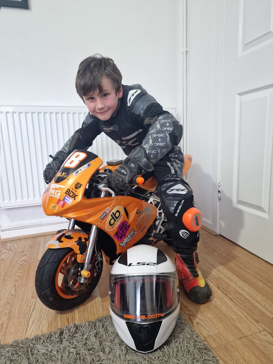 Here's my little bro all suited. He looks awesome. Cant wait to see him out riding