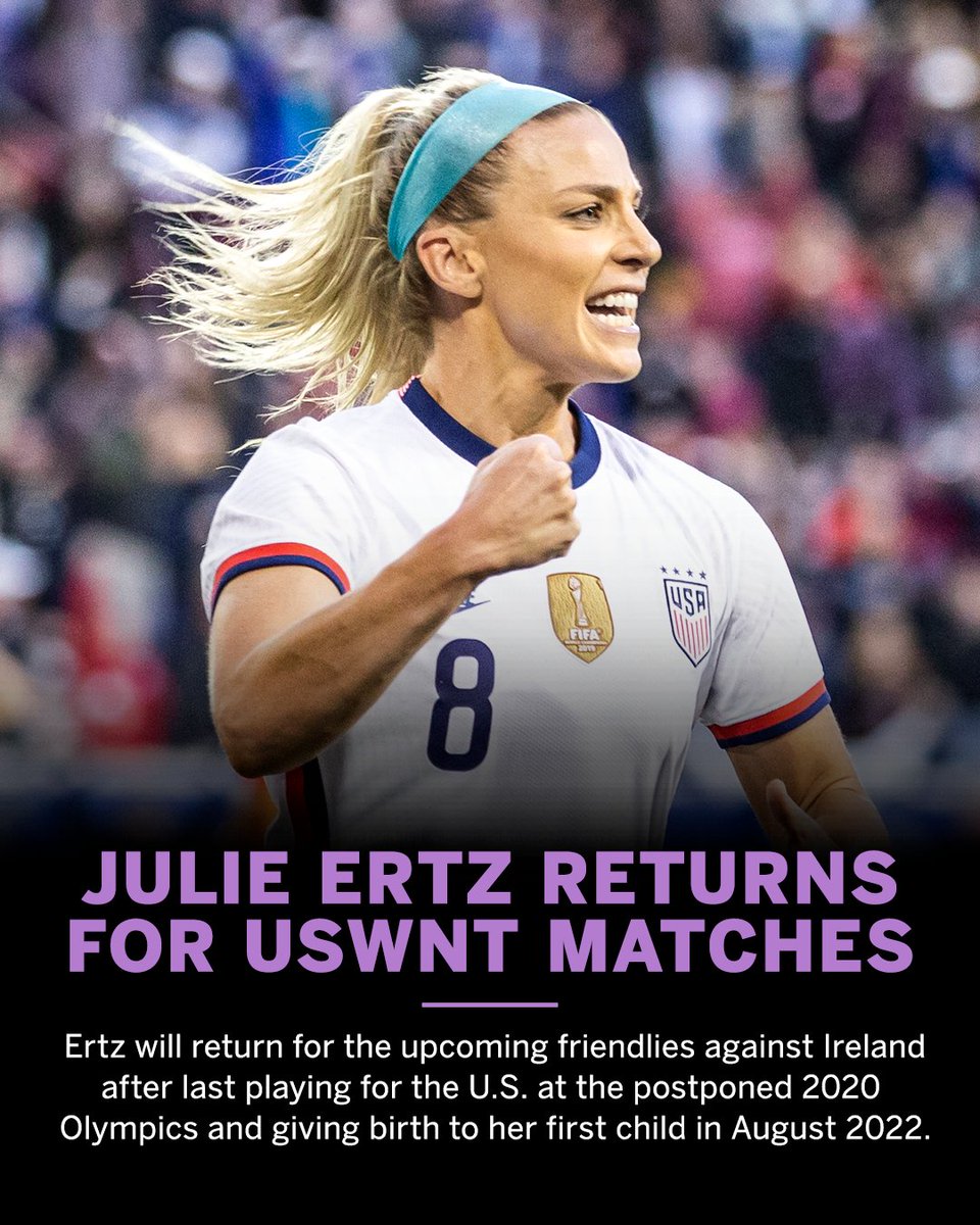 espnW's tweet photo. Julie Ertz is back 🤩 https://t.co/Jc1Ow8ukvk