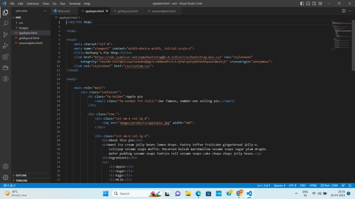 omlad837's tweet image. Streak Continues
#30daysofproductivity
Day2:- Continued Learning JavaScript learned basics.And Continuing with the project Today I built a Apple pie page(website for cake shop)
Thanks @CodeChefSrmRmp
@Techwiz_srm_rmp