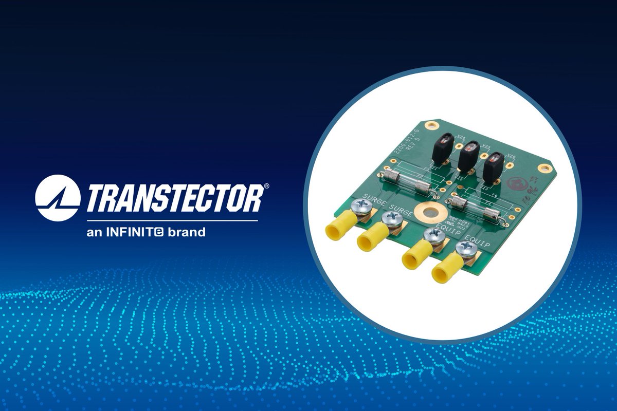 Transtector's tweet image. If your DC-powered equipment needs outdoor protection from lightning surge and other power transients, you can rely on Transtector’s DC Defender line of surge protectors. 

Shop Now ow.ly/RiRX50NtWCg

#SameDayShipping #DCsurgeProtection #Transtector #InfiniteElectronics