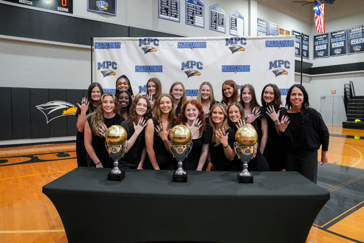 MPCAthletics's tweet photo. Yesterday, we celebrated our State champion volleyball team with a special rings ceremony. Congratulations to all of these Lady Eagles on their back-to-back State titles! #2TimeStateChamps #CommitmentToExcellence https://t.co/Oa4XD9YT2G