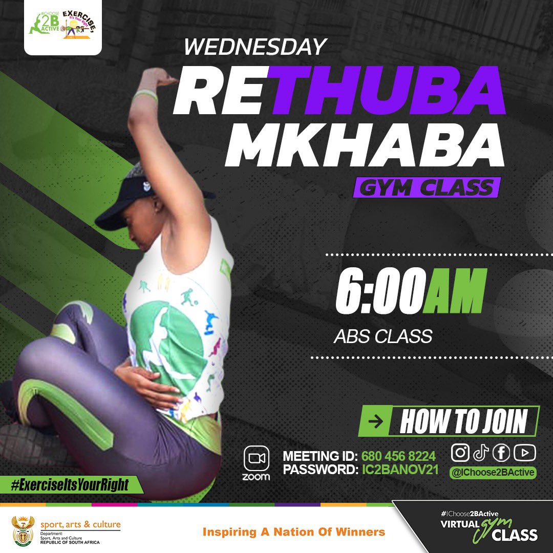 Ichoose2BActive's tweet photo. Did you know50? Ma 2k won’t relate 😜
The fat around waist line is called Love handles. #ReThubaMkhaba #AbsClass is a battle against those handles.

Join @LusandaMagxala at 6 ekuseni.The journey continues.

#ExerciseItsYourRight 
#IChoose2BActive https://t.co/3nQR5Weksi