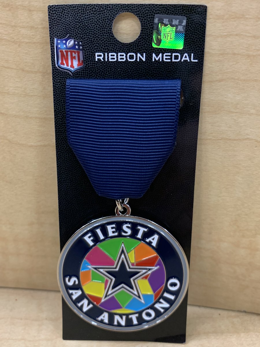 ON SALE SATURDAY!!! The 2023 Official #DallasCowboys #Fiesta Medal will be available for $14.99 at @dallascowboys Pro Shop locations at both @sarivercenter and @IngramParkMall. $5 from each medal sold will benefit The Salvation Army!