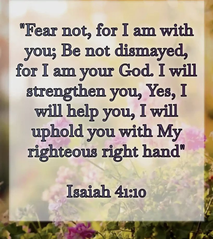 Don’t fear. Trust in the One who is always able to strengthen and help you. Have a great Tuesday! #hazeldellbaptist