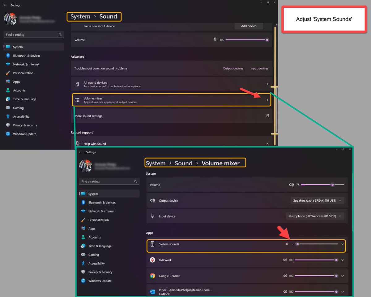 AJPhelpsEST07's tweet photo. For those interested in having emails arrive with a softer ping. 
#SoundSettings https://t.co/LREsXxRen8