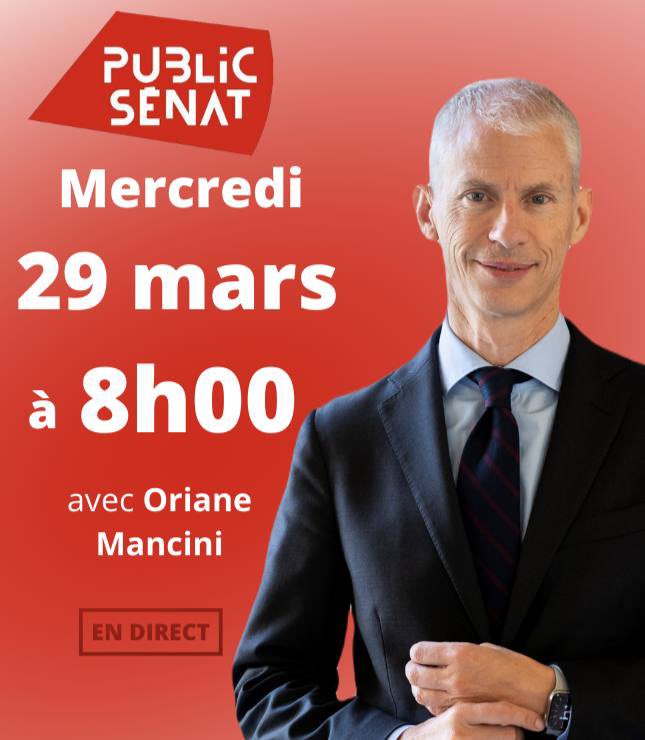 🔴 Retrouvez-moi demain matin à 8h sur @publicsenat avec @OrianeMancini et @ChriBertrand pour #BonjourChezVous !