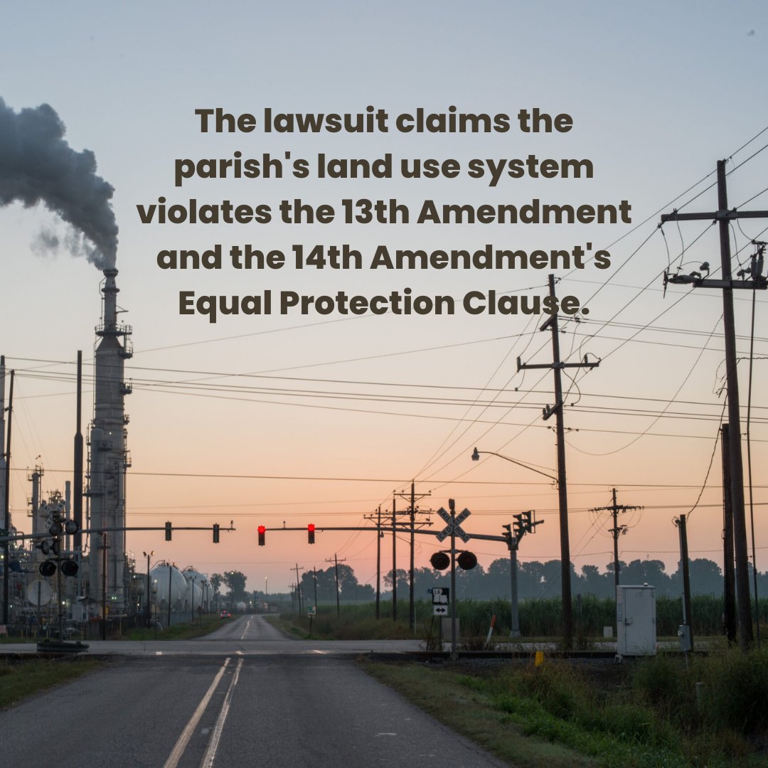 A ground-breaking lawsuit filed by Black residents of St. James Parish, #Louisiana claims their local government was built on a culture of #whitesupremacy. Policies have allowed polluting industrial plants to concentrate in this area known as #CancerAlley. @risestjames