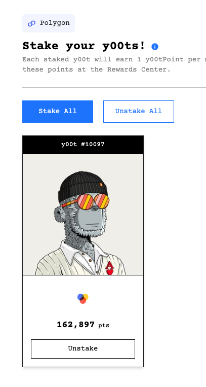 MnmNfts's tweet image. LFG! Migrated my @y00tsNFT to Polygon! As expected, the process was smooth af! #PolyPoly