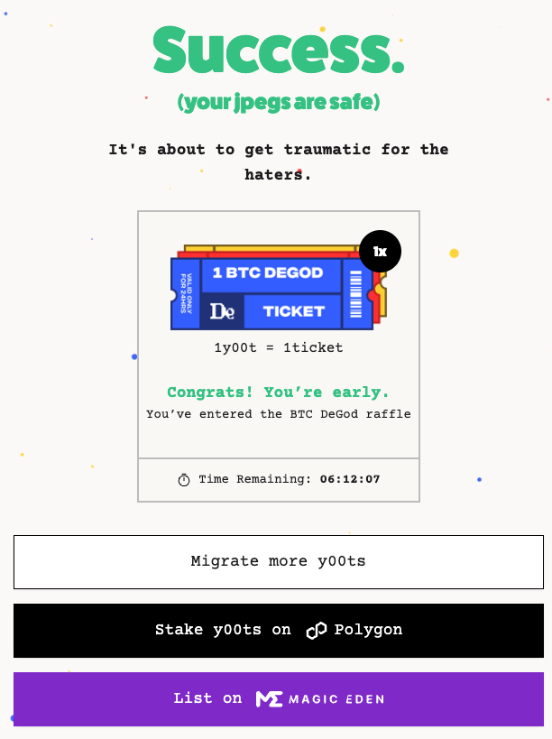 MnmNfts's tweet image. LFG! Migrated my @y00tsNFT to Polygon! As expected, the process was smooth af! #PolyPoly