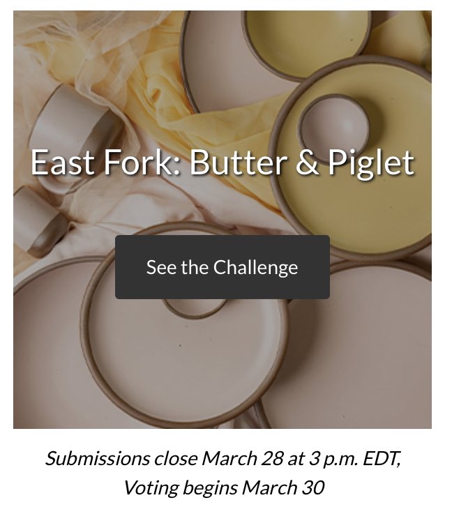 MCM_5770's tweet image. I’m participating in a #spoonflowerdesignchallenge for #tabletopfashion that would coordinate with #eastfork #dinnerware #tabletop fashions that require #butter and #piglet #Pantone #colors.  @https://www.spoonflower.com/design-challenge